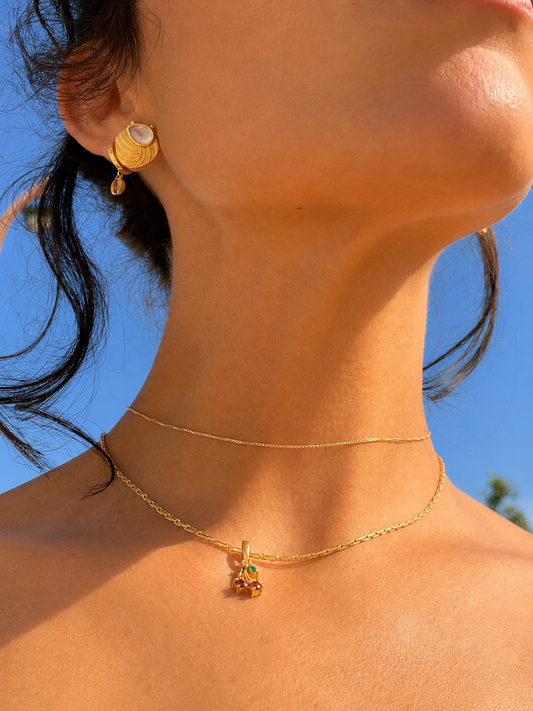 90's Cherry Aesthetic Necklace Charm