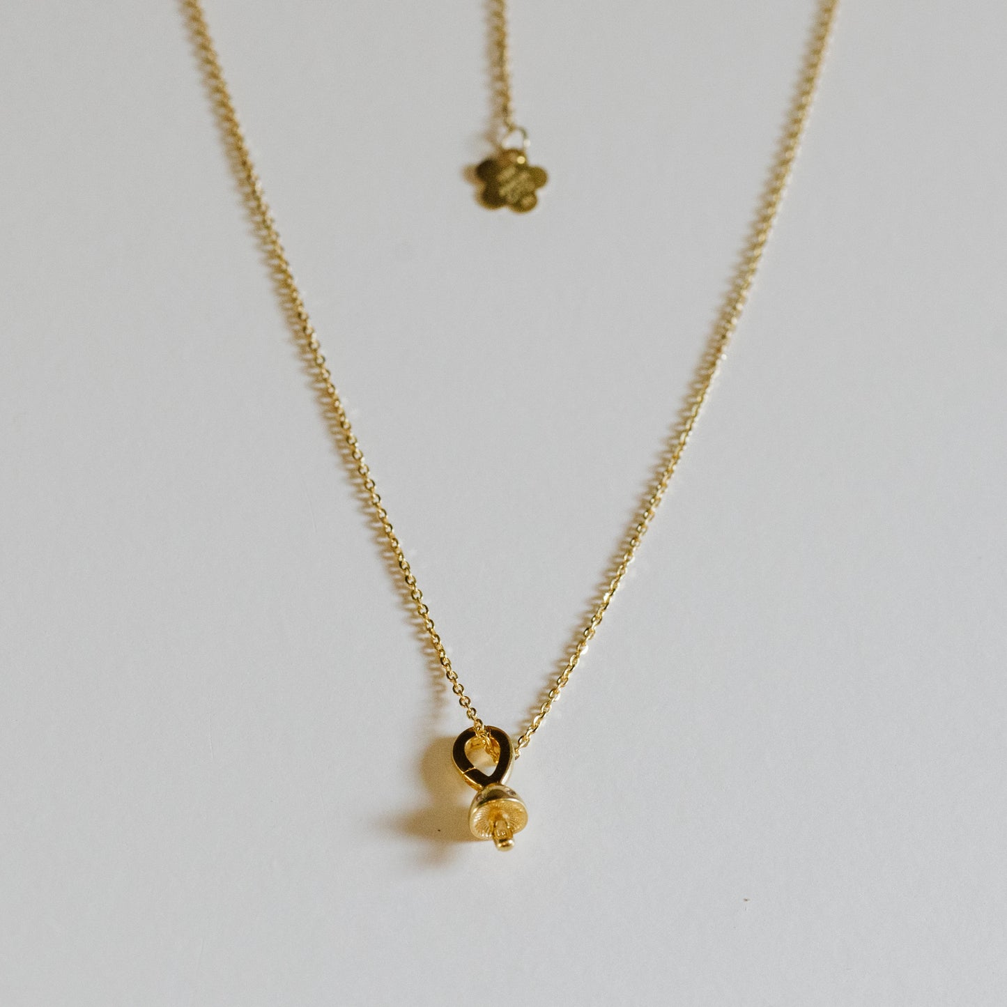 Wundashroom Solid Gold Necklace Charm and Chain With Diamonds