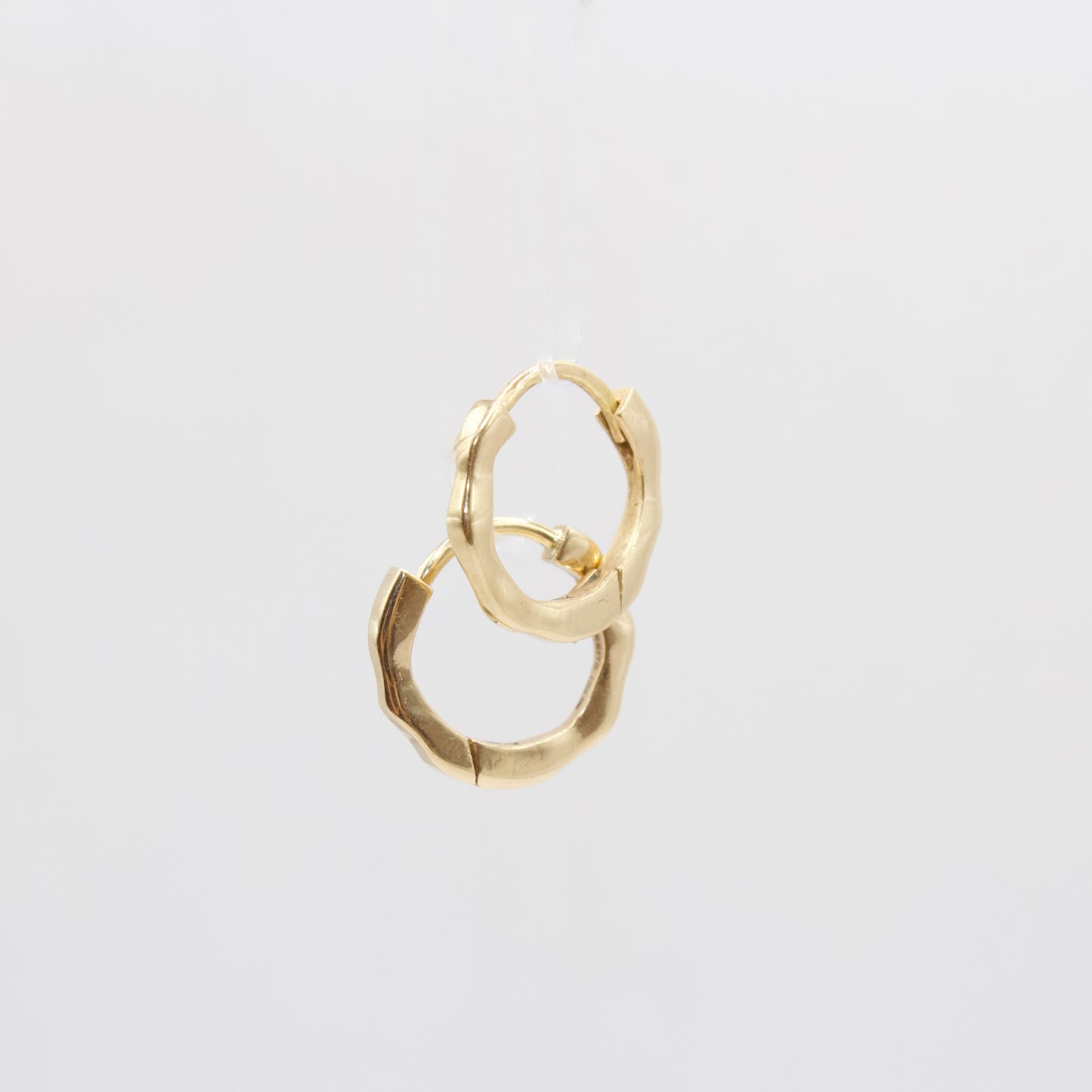 Solid Gold Simple Huggie Pair