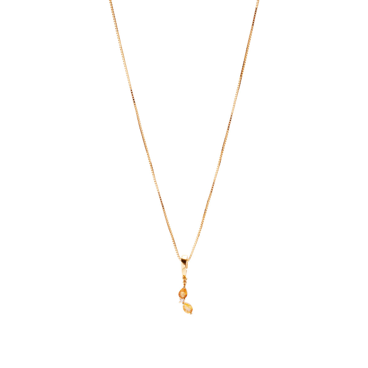 Banana Necklace Charm on Pretty Box Chain