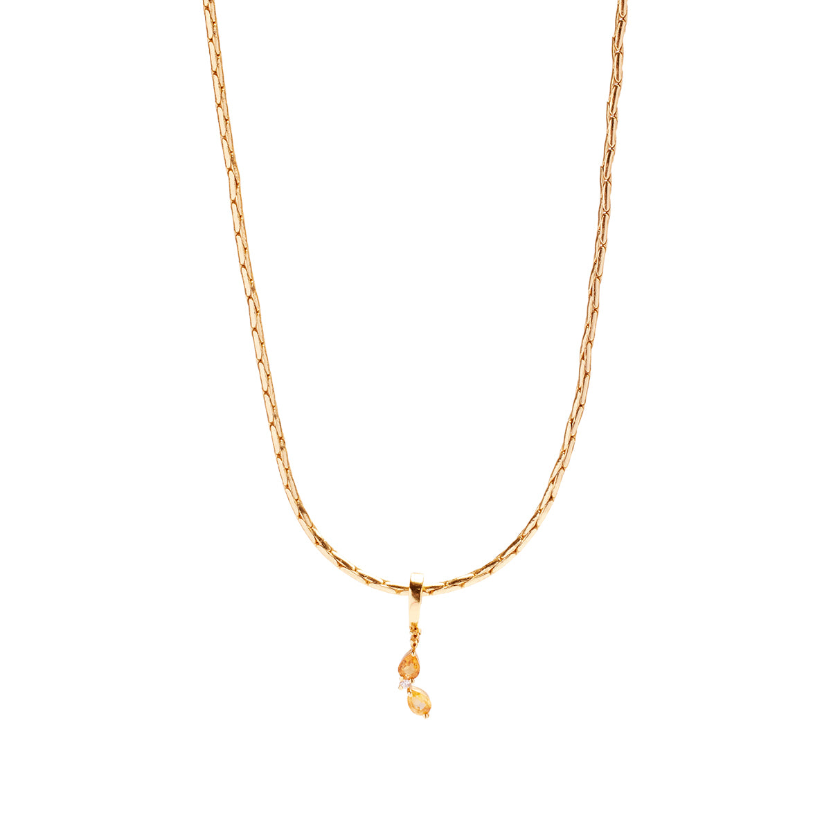 Banana Necklace Charm on Isla Round Snake Chain