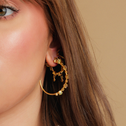 Le Ciel Multicolor Gemstone Hoops