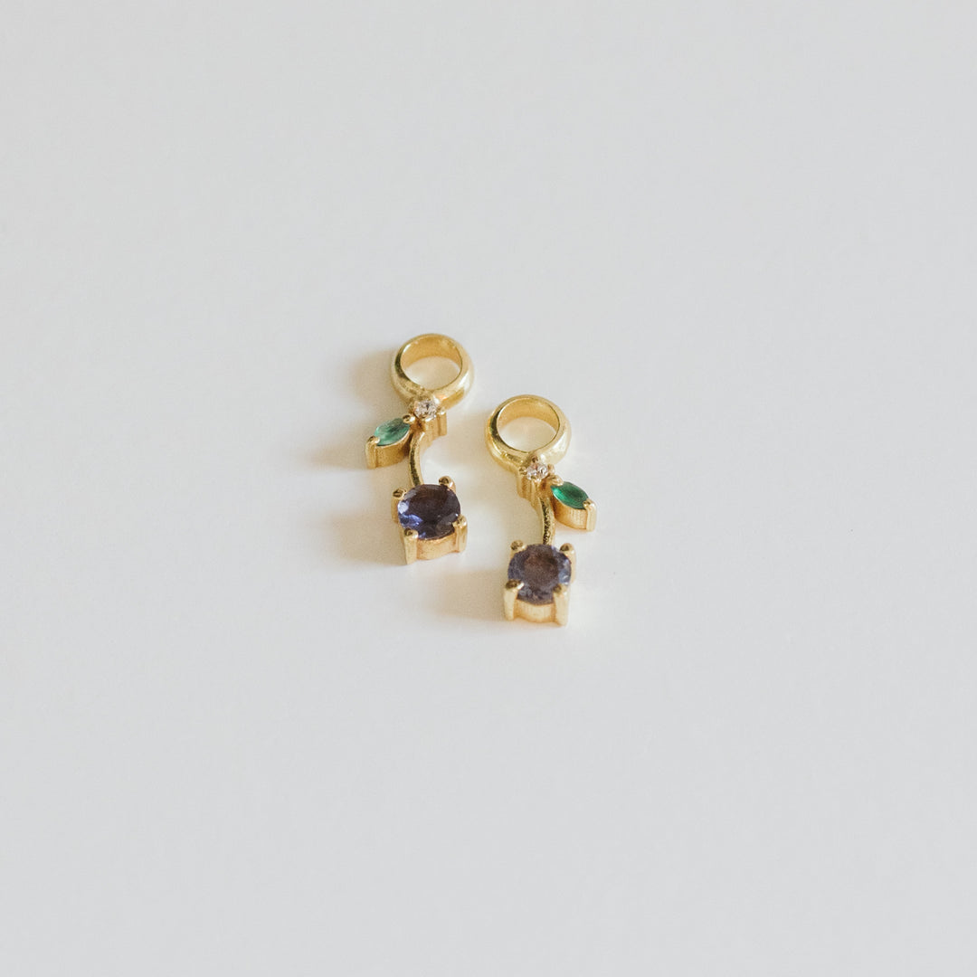 Blueberry Earring Charm Pair