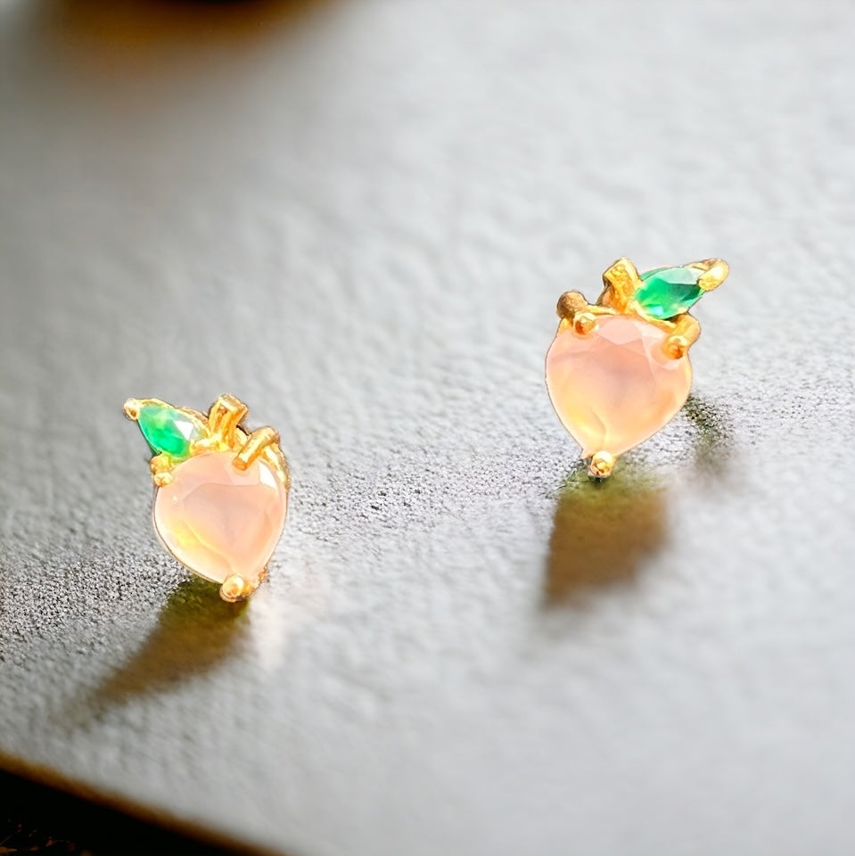 Peachy Stud Earring Pair