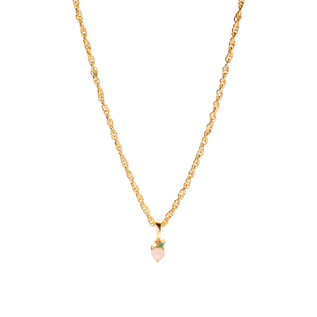 Peachy Necklace Charm on Muse Twist Chain