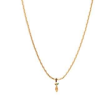 Lemon Zesty Necklace Charm on Isla Round Snake Chain