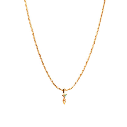 Lemon Zesty Necklace Charm on Isla Round Snake Chain