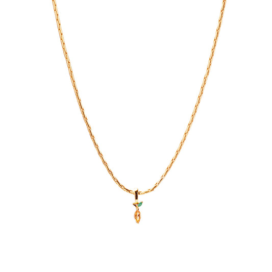 Lemon Zesty Necklace Charm on Isla Round Snake Chain