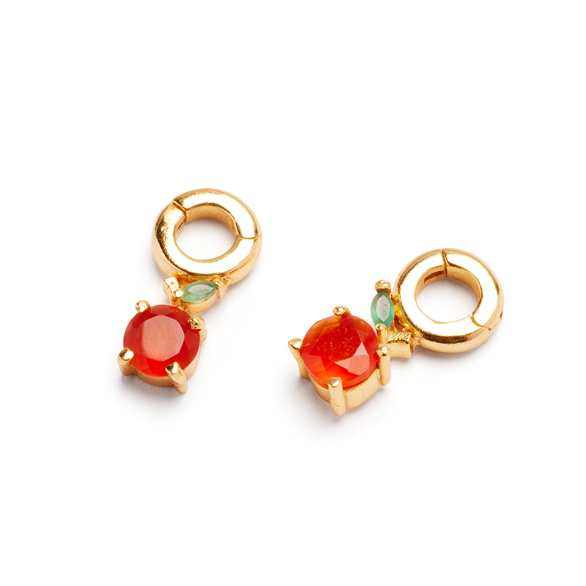 Orange Earring Charm Pair