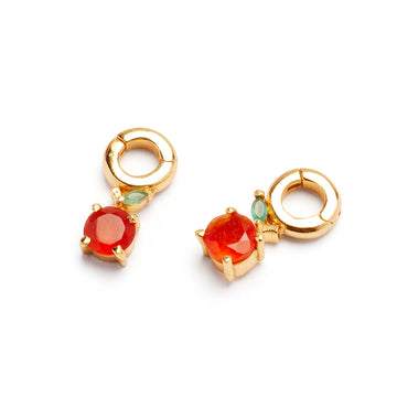 Orange Earring Charm Pair