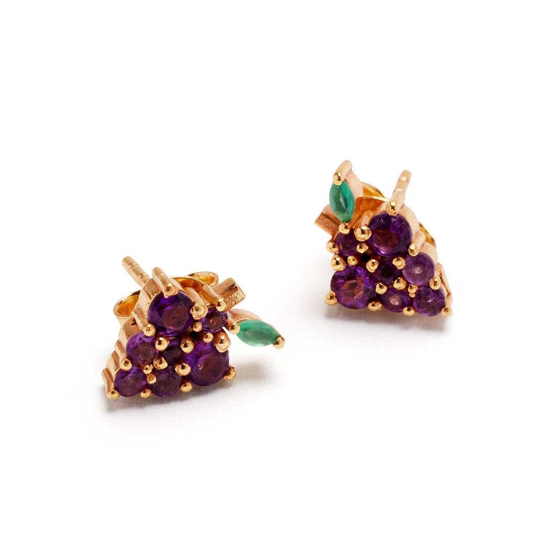 Grape Stud Earring Pair