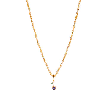 Blueberry Necklace Charm on Muse Twist Chain