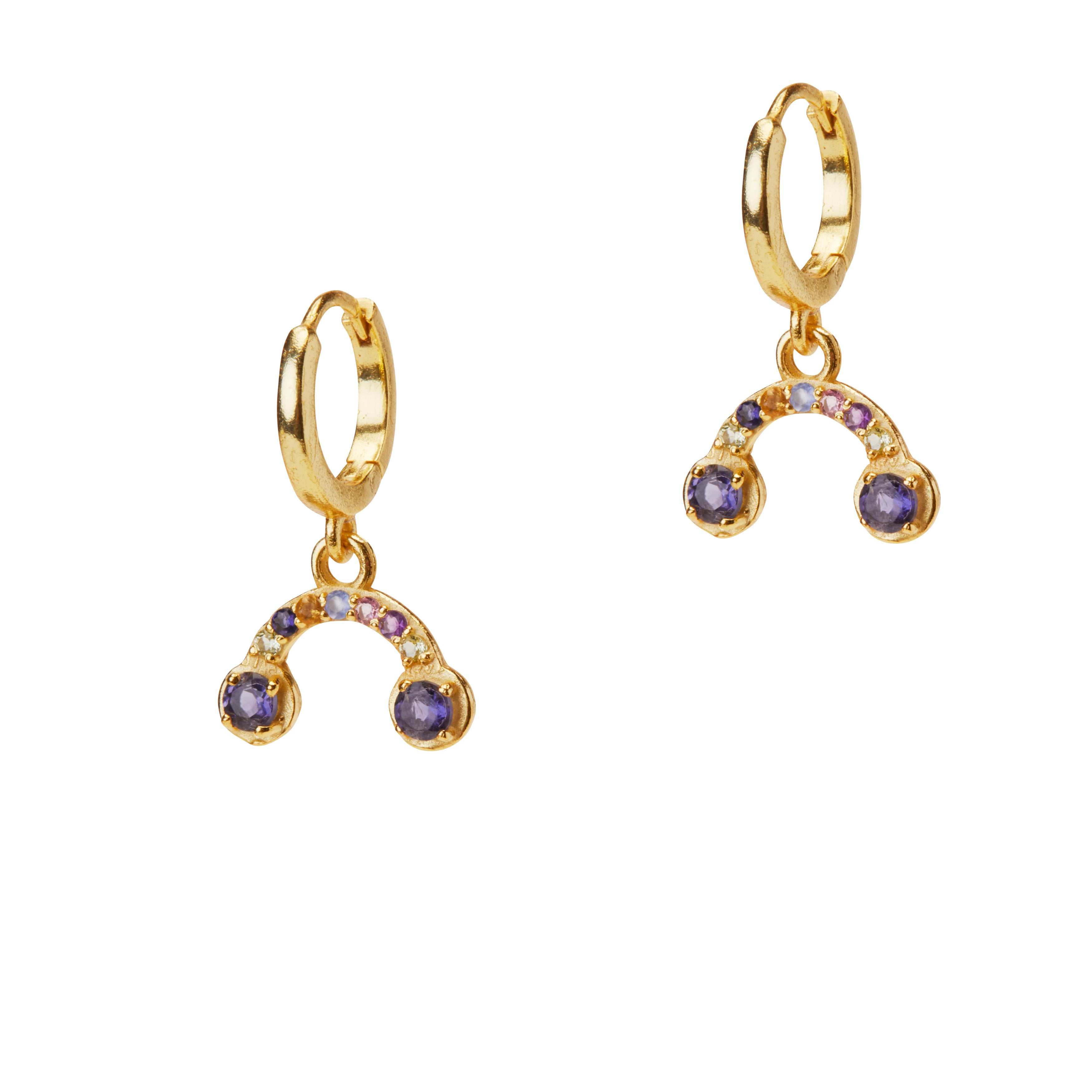 Pendientes Huggie Persiguiendo Arcoíris