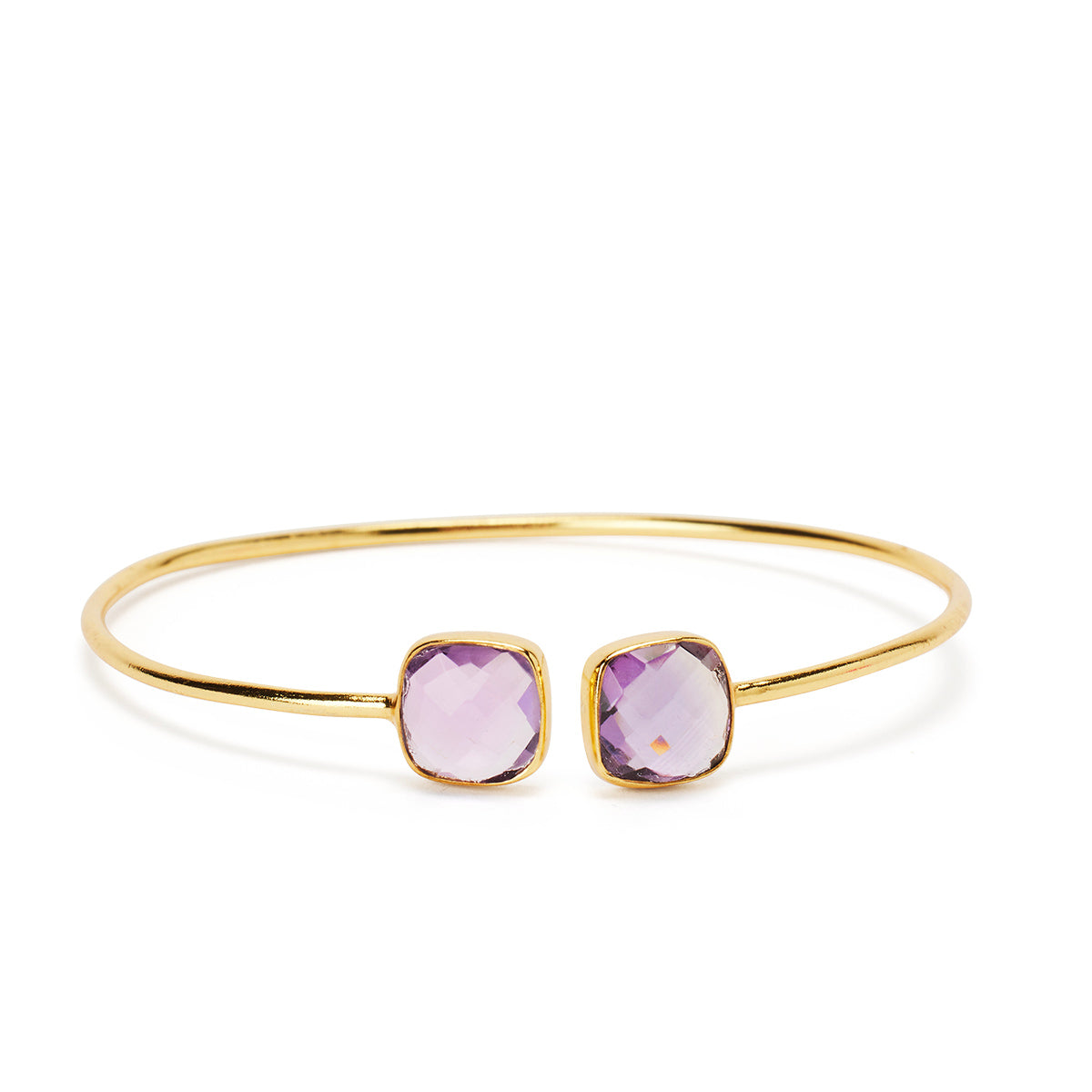Purple Skies Open Cuff Gemstone Bracelet