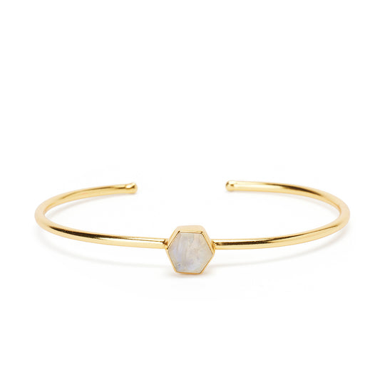 Pulsera Ritual de Piedra Luna Blanca